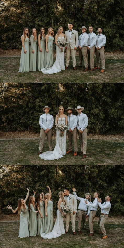 Outdoor Wedding Photo Ideas | Bridal Party Photos | Leia Caldwell Photography | Bridal party photos that are outside are probably the best types of photos! They create the best memories that are always really fun and full of laughs! Enjoy these photos from this bridal party! - See tons of wedding photo ideas, wedding photoshoot inspiration, bridal party photos, and wedding party photos. Book Leia Caldwell for your wedding photoshoot at www.leiacaldwellphotography.com Small Bridal Party Pictures, Outdoor Wedding Party Photos, Wedding Party Photos With Parents, Small Bridal Party Poses, Outdoor Wedding Photo Ideas Bridal Parties, Uneven Wedding Party Photos, Small Wedding Party Photo Ideas, Full Wedding Party Photos, Wedding Photos Poses Bridal Party