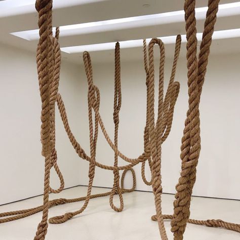 Alexandra Zirinis on Instagram: “Speaking of sculpture... “Knotted, Torn, Scattered: Sculpture after Abstract Expressionism” . . . . . #sculpture #sculptures…” Expressionism Sculpture, Rope Sculpture, Textile Sculpture, Abstract Expressionism, Art Direction, Mood Board, Textiles, Sculpture, Chain