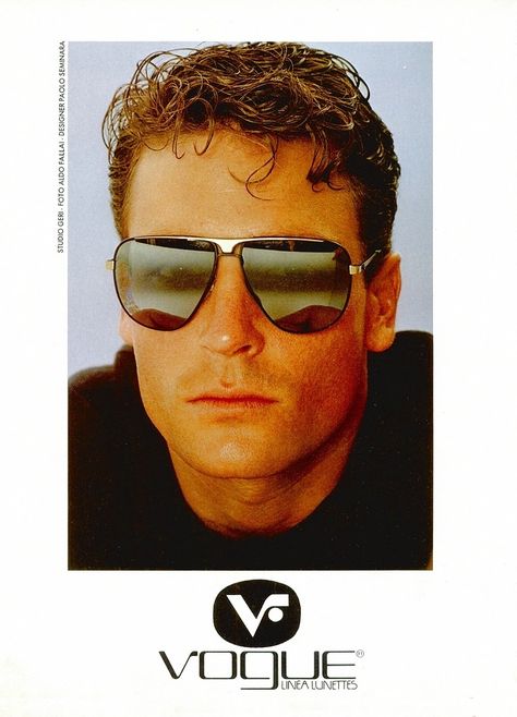 Aldo Fallai, Sunglasses Editorial, 1980s Men, 80s Sunglasses, The Fashion Spot, Fashion 80s, Mens Editorial, Kids Line, Stylish Glasses