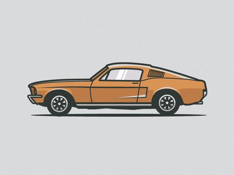 Mustang Mustang Illustration, Mustang Drawing, Cartoon Car Drawing, Cars Drawing, Cartoon Cars, Motorcycle Illustration, Car Tattoos, Car Vector, Car Artwork