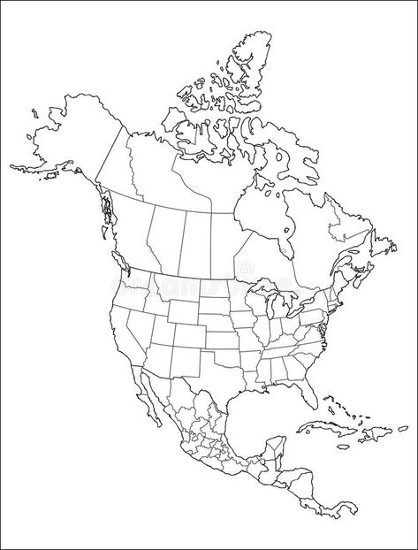 Map of North America. White Outline map of North America with counties, borders , #Affiliate, #White, #Outline, #America, #Map, #North #ad Printable Flower Coloring Pages, Montessori Art, Map Printable, Flag Coloring Pages, North America Map, Map Outline, Map Background, Homeschool Inspiration, America Map