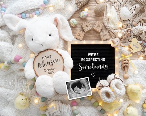 Easter Baby Announcement Digital Reveal For Social Media, Easter Bunny Pregnancy Announcement Digital Image Chicks & Eggs Eggspecting Easter Baby Announcement, Easter Poems, Easter Pregnancy Announcement, Baby Due Date Calendar, Baby Due Date, Baby Calendar, Baby Announcement Photos, First Pregnancy, Baby Easter