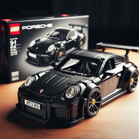 Lego Porsche, Freetime Activities, Best Lego Sets, Black Porsche, Lego Creative, Lego Craft, Lego Room, Porsche Gt3, Lego Models