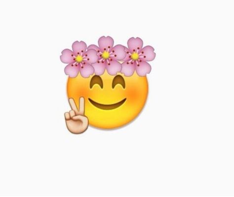 Flower Crown Quotes, Peace Emoji, Emoji Copy And Paste, Crown Emoji, Peace Sign Emoji, Emoji Flower, Best Emoji, Emojis Aesthetic, Blushing Emoji