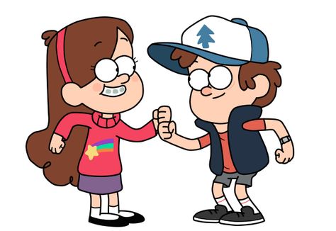 Dipper and Mabel from Gravity Falls Twin Cartoon Characters, Dipper And Mabel Tattoo, Dipper And Mable Pines, Gravity Falls Mabel And Dipper, Mable And Dipper, Dipper E Mabel, Mabel And Dipper, Mable Pines, Mabel Sweater