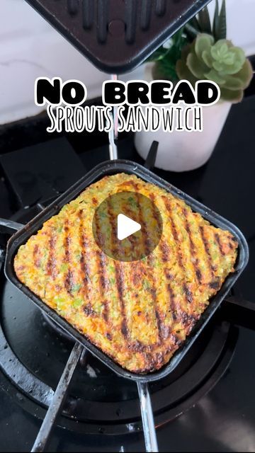 Aishwarya sonvane on Instagram: "No Bread Sprouts Sandwich   ✅Save the recipe and try it later   ✅Recipe details  ✅Batter :  finely chopped vegetables (capsicum,carrot,onion) Any kind of sprouts (coarsely grinded) Finely chopped green chilli,ginger,garlic and curry leaves  Now add some salt,turmeric powder,coriander powder,cumin powder  For the binding add some chickpea flour with little  Mix it well and cook this in a sandwich griller by applying some ghee on both the sides  Make sure to cook it on low flame   #sprouts #sproutssandwich #sproutsrecipe #nobread #nobreadsandwich #nobreadneeded #nobreadchallenge #healthy #highprotein   #healthybreakfast #breakfastrecipe #healthyrecipes #healthysnacks #healthysnackideas #indianfood #quickrecipes #easyrecipe #recipereels #recipeshare #foodreels No Flame Cooking Recipes, Sprouts Snacks, No Bread Sandwich Ideas, Sprouts Recipes Indian, Sprouts Sandwich, Sprout Sandwich, Breakfast Vegetarian, Chopped Vegetables, Vegetarian Ideas