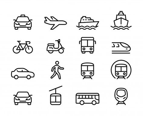 Car Pictogram, Travel By Car, Car People, Car Icon, Airplane Vector, Zestaw Ikon, Car Icons, People Icon, Animal Icon