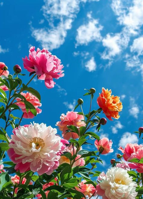 Cute Flower Pictures, Bright Flowers Aesthetic, Flowers And Sky Wallpaper, Vibrant Flowers Aesthetic, Pretty Flower Field Aesthetic, Flowers And Water, Pink Sunset Flowers Aesthetic, Ocean Flowers, Pink Flowers In Water Aesthetic