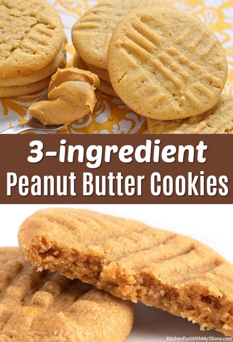 3 Ingredient Peanut Butter Cookies are the easiest cookie recipe that you will ever make! These delicious Peanut Butter Cookies taste as good as a classic recipe without all the fuss and only require 3 ingredients, AND also gluten free. Soft, chewy, and simply the best peanut butter cookies! Brownie Aesthetics, Easiest Cookie Recipe, Peanut Butter Desserts Easy, Three Ingredient Peanut Butter Cookies, 3 Ingredient Peanut Butter Cookies, Homemade Peanut Butter Cookies, Healthy Peanut Butter Cookies, Butter Cookies Easy, Soft Peanut Butter Cookies