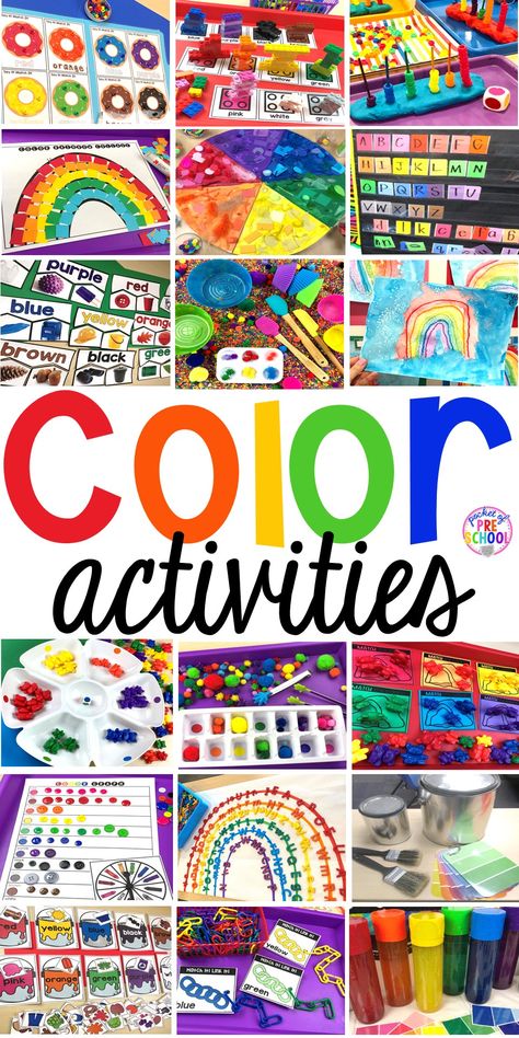 Colour Week Ideas, Color Theme Art Preschool, Color Curriculum For Preschool, Small Group Color Activities Preschool, Color Craft For Preschool, Color Week Crafts, Colors Prek Activities, Preschool Primary Colors Activities, Color Literacy Activities Preschool