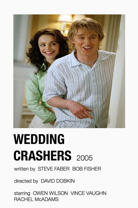 Wedding Crashers Movie, Holmes Movie, Vince Vaughn, Iconic Movie Posters, Acting Tips, Owen Wilson, Wedding Crashers, Music Poster Design, Film Posters Vintage