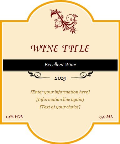 Blank Wine Label Template (6) - TEMPLATES EXAMPLE | TEMPLATES EXAMPLE Free Wine Label Template, Free Printable Wine Labels, Wine Bottle Template, Printable Wine Bottle Labels, Wine Bottle Label Template, Wine Bottle Label Design, Wine Label Template, Wine Label Printable, Wine Bottle Label