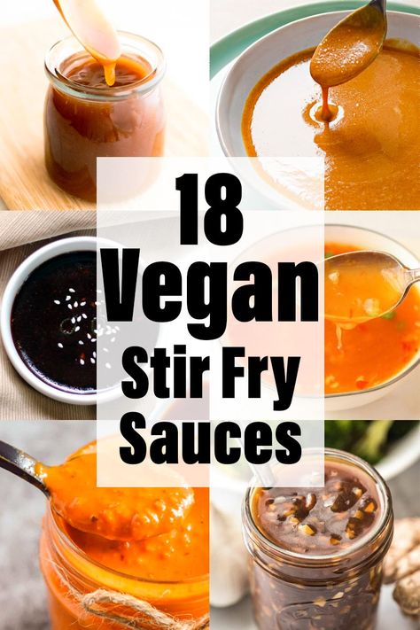 With 18 to choose from, find the vegan stir fry sauce recipe of your dreams here! A big selection of healthy sugar-free and oil-free (in some cases) tasty sauces for any midweek quick meal. Simple Stir Fry Sauce, Stir Fry Sauce Recipes, Vegetable Stir Fry Sauce, Stir Fry Sauces, Easy Stir Fry Sauce, Wok Sauce, Aip Bagels, Fry Sauce Recipe, Simple Stir Fry