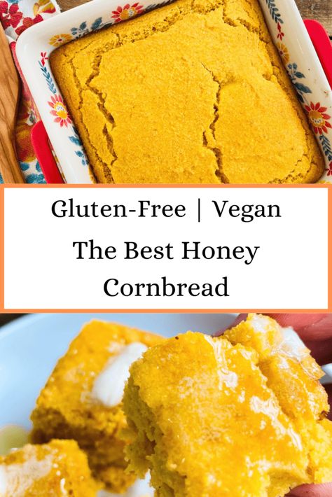 Cornbread Dairy Free, Dairy Free Fall Recipes, Cornbread Side Dish, Cornbread Gluten Free, Vegan Cornbread Recipe, Cornbread Recipes, Vegan Cornbread, Fall Meal, Gluten Free Cornbread