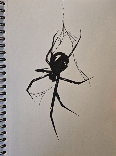 Spider Coming Down From Web Tattoo, Spider Tattoo With Web, Spider Drawing Reference, Spider Tattoo Sketch, Spider Sketch, Spider Tattoo Design, Inch Tattoo, Spider Heart, Tattoo Spider