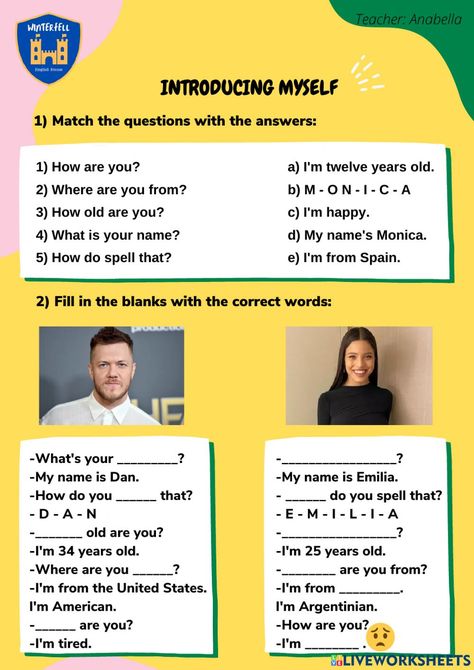 Small Talk Worksheet, Esl Exercises, Listening English, Introducing Yourself, Verb To Be, English Lesson Plans, Listening Test, Esl Lesson Plans, English Exercises