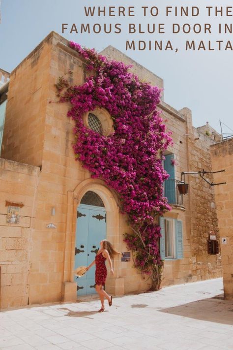 Fortified City, Mdina Malta, Limestone Wall, Virtual Walk, Blue Door, Vacation Places, 12th Century, Beautiful Places To Visit, City Streets