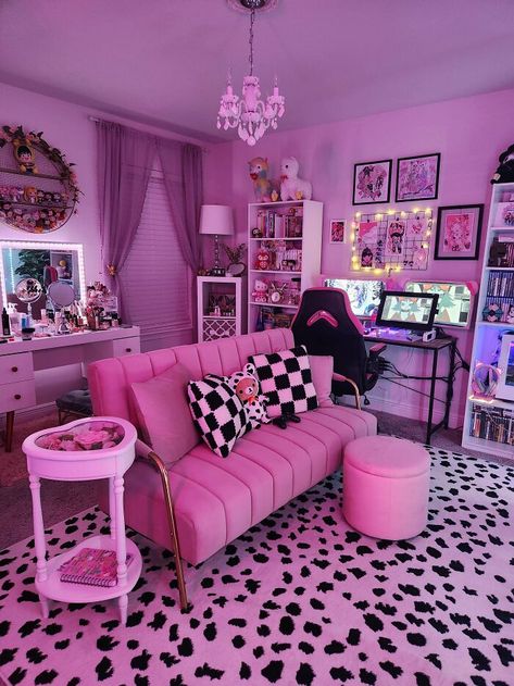 Big Thank You To Everyone For Your Help! My Hobby Room Is Now Finished! Barbie Apartment, Pink Furniture, Barbie Room, Future Apartment Decor, Pink Living Room, Woman Cave, Hobby Room, Pink Home Decor, Apartment Decor Inspiration