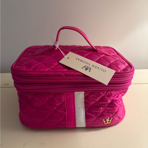 New With Tags, Never Been Used Thomas Pink, Cosmetic Bags, Cosmetic Bag, White Stripe, Pink White, Tags, Pink, Women Shopping, White