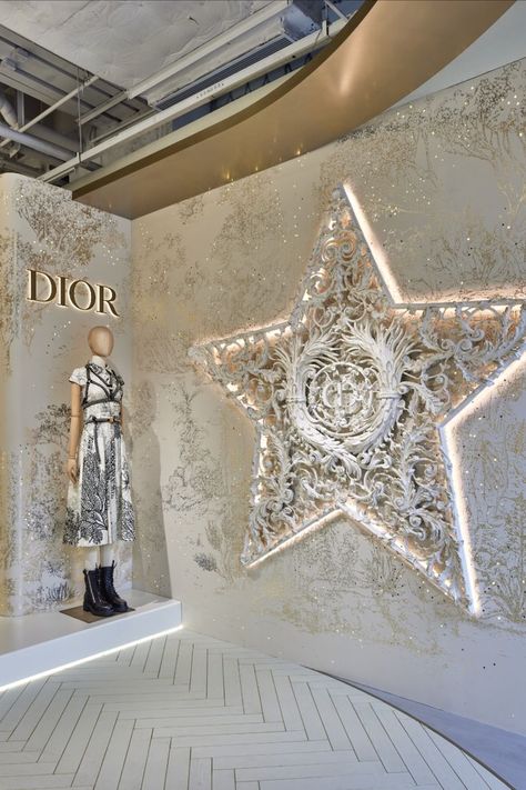 Dior Store, Dior 2022, Dior Boutique, Boys Bedroom Makeover, Contemporary Lighting Design, Neoclassical Interior, Dior Star, Boutique Decor, Cruise Collection