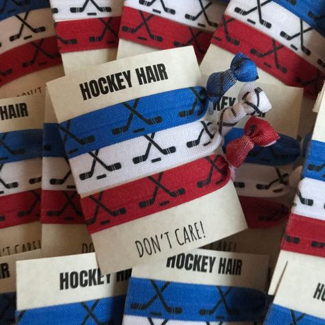 ✨✨NEW✨✨ This listing is for a set of 3 hockey elastic hair tie set. It's perfect for party favors!!  If you're ordering a large quantities plz contact me I can package individually with no extra cost. I also have many similar listings in my shop so plz take a look!! Hockey Party Favors, Hockey Hair, Hockey Team Gifts, Hockey Decor, Hockey Party, Hockey Tournaments, Hockey Birthday, Hockey Girl, Ice Show