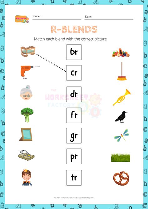 Easy Math Worksheets, Urdu Notes, Phonics Assessments, R Blends, Free Printable Alphabet Worksheets, Grammar Notes, Kids Worksheet, Printable Alphabet Worksheets, Kindergarten Phonics