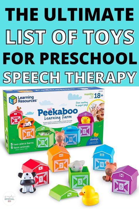 Activities To Promote Speech, Speech Therapy For Preschoolers, Slp Preschool Language Activities, Speech Therapy Toys Preschool, Speech Therapy Games Preschool, Speech Therapy Preschool, Best Speech Therapy Toys, Preschool Speech And Language Activities, Preschool Slp Activities