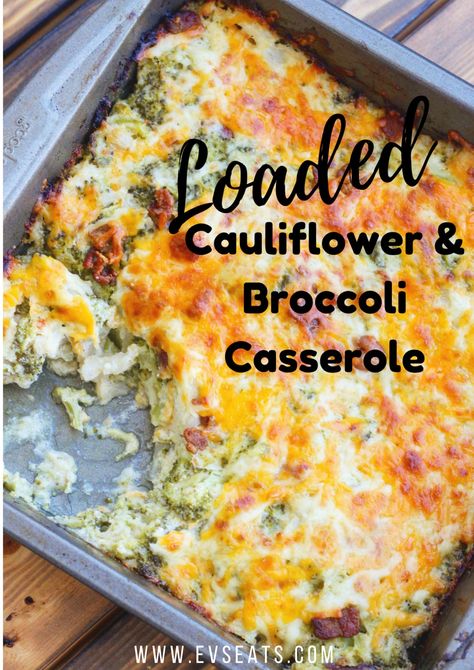 Cauliflower And Broccoli Casserole, Cauliflower Broccoli Casserole, Popular Casseroles, Healthy Hamburger, Cauliflower And Broccoli, Loaded Cauliflower, Keto Casserole, Ground Beef Dishes, Cauliflower Casserole