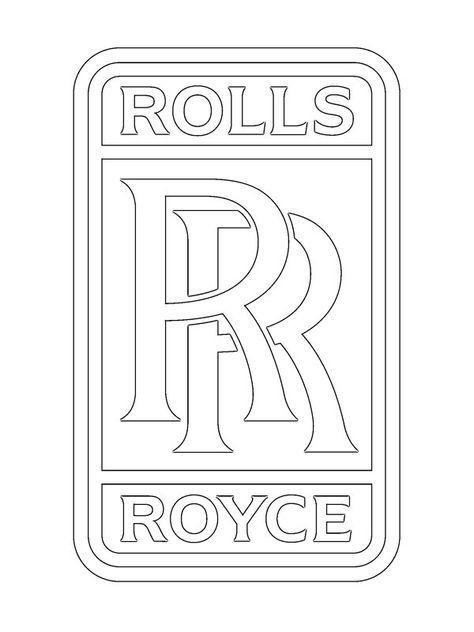 Rolls-Royce logo Colouring page Rolls Royce Car Drawing, Rolls Royce Logo Tattoo, Car Emblem Logo, Rolls Royce Tattoo Design, Rolls Royce Symbol, Rolls Royce Tattoo, Rols Royal Car, Rolls Royce Drawing, Rolls Royce Emblem