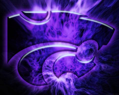 Kansas State Logo purple fire photoshop by wretchedvoid, via Flickr Ksu Wildcats, Logo Purple, Wildcats Logo, Purple Pride, K State, Kansas State University, College Days, Surfing Pictures, Loft Beds