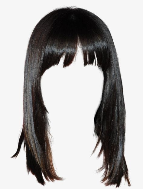 Basic Hairstyles, Hair Dolls, Black Hair Wigs, Hair Clipart, Draw Hair, Hair Doll, Hair Png, Front Hair Styles, Anime Hair