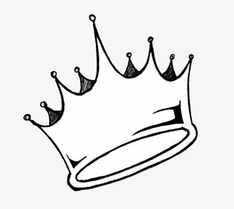 Crown Black And White, Symbole Tattoo, Cartoon Crown, Black And White Png, Quilling Supplies, Pokemon Painting, Crown Png, Crown Drawing, White Cartoon