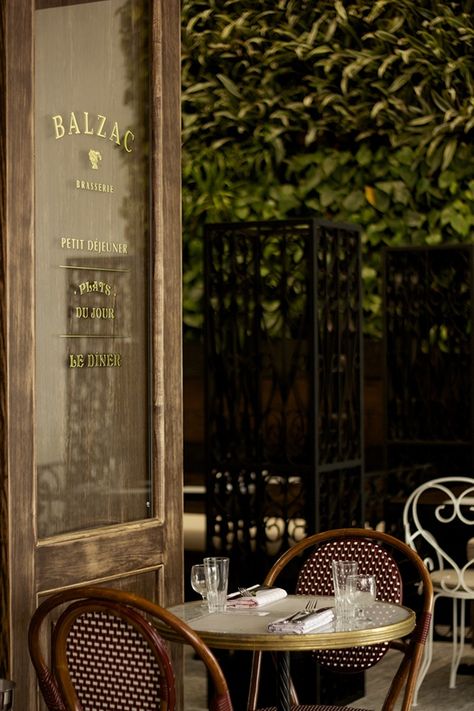 Balzac Brasserie on Behance Sidewalk Cafe, Cafe Society, Parisian Cafe, 카페 인테리어 디자인, Cafe Bistro, Shop Windows, Outdoor Cafe, Vintage Cafe, French Cafe