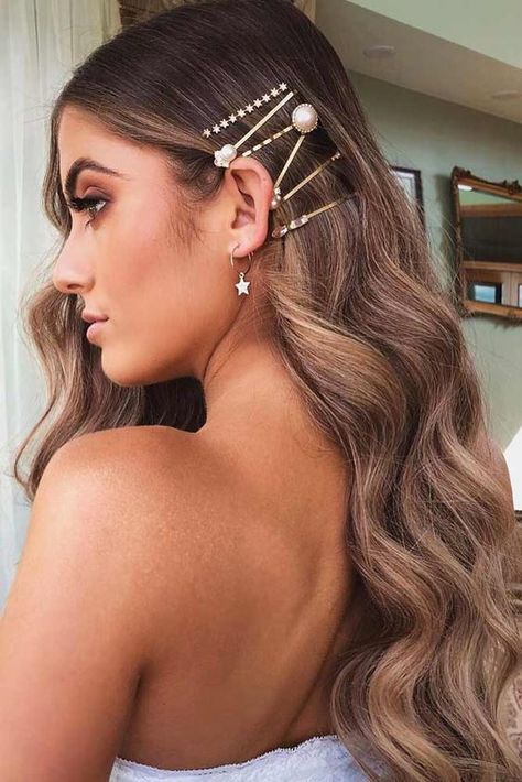 Elegant Formal Hairstyles, Party Hairstyles For Long Hair, Formal Hairstyles For Long Hair, Ball Hairstyles, Hollywood Waves, Prom Hairstyles For Long Hair, Clip Hairstyles, Formal Hairstyles, Prom Night