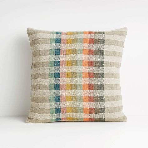 Best Bed Pillows, Perpendicular Lines, Plaid Pillow Covers, Modern Rainbow, Plaid Pillow, Woven Pillows, Best Pillow, Cotton Pillow, Sofa Pillows