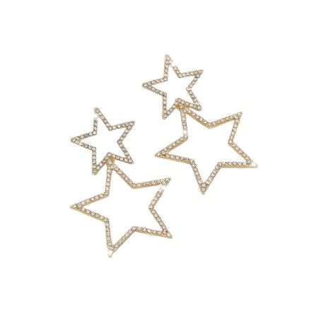 Color: Gold Style: Rhinestone Star Pendant Earrings Closing: Push Back Post Length: 2.08" Width: 1.57" Star Earrings Dangle, Diamond Star Earrings, Star Dangle Earrings, Shiny Earrings, Silver Star Earrings, Crystal Dangle Earrings, Gold Statement Earrings, Star Earrings Stud, Sparkle Earrings