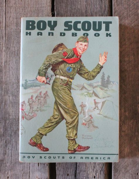 Boy Scout Handbook with Normal Rockwell Cover Normal Rockwell, Baden Powell, Vintage Boy Scouts, Vintage Boy, Scout Leader, Eagle Scout, Boy Scouts Of America, Vintage Boys, Boy Scout