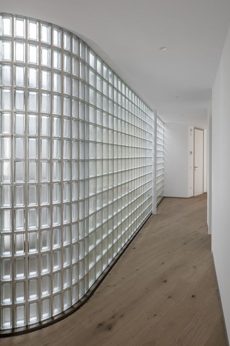 Glass Block Wall, Glass Blocks Wall, Glass Brick, Curved Walls, Glass Block, Block Wall, Glass Blocks, Dream Spaces, Santa Clara