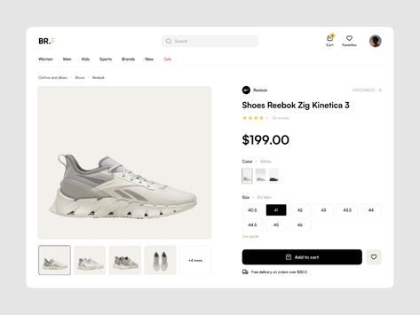 E-commerce Website by Ronas IT | UI/UX Team on Dribbble Product Detail Page Design, Detail Page Design, Shopping Cart Logo, Webpage Design Layout, Web Design Typography, Ecommerce Logo, Shop Logo Design, Mobile Ui Design, Webpage Design