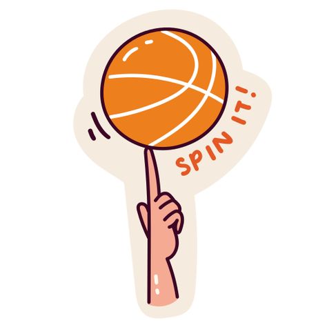 Basketball free sticker Basketball Stickers Aesthetic, Bola Basket Aesthetic, Basketball Icon Aesthetic, Basketball Stickers Printable, Basketball Animation, Sport Stickers, Basketball Stickers, Basketball Drawings, Disney Art Style