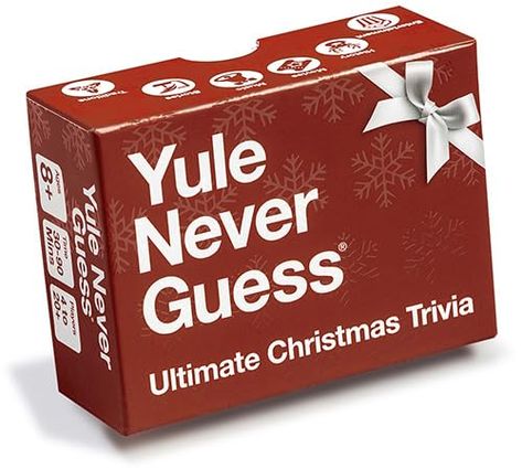 PRICES MAY VARY. Ultimate Christmas Trivia Game: Start a new family tradition while pitting your gray matter against your family and friends. Game Contents: 1 rule card and 110 question cards with unique QR Codes on the back of each card linking to web pages for the correct answer. Categories: Six pop culture and traditional categories, including Entertainment, History, Movies, Music, Stories and Traditions. Friends & Family Fun: Fast-paced and fun for 3 or more players ages 8 years +. Travel-Re Christmas Trivia Game, History Movies, Christmas Trivia Games, Amazon Christmas Gifts, Advent Calendar Gifts, Inexpensive Christmas Gifts, Amazon Christmas, Christmas Trivia, Christmas Games For Family