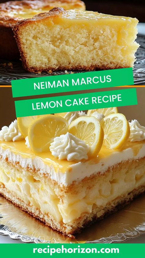 Neiman Marcus Lemon Cake Recipe – Recipe Horizon Niemann Marcus Cake, Olive Garden Lemon Cream Cake, Neiman Marcus Cake, Lemon Cream Cake, Lemon Cake Recipe, Vegetarian Cake, Lemon Flavor, Refreshing Desserts, Lemon Cream