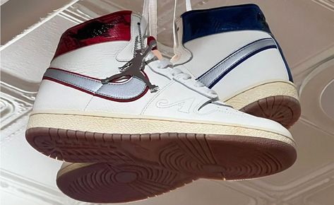 Hung from the ceiling of Awake NY's flagship store, a collaborative Nike Air Ship looks to be setting sail soon. Nike Air Ship, Air Ship, Nike Essentials, Awake Ny, Wings Logo, Jordan Air, Sneaker Release, Lower East Side, Nike Sb Dunks