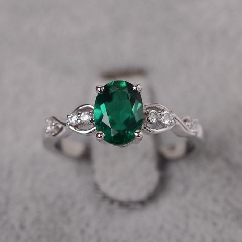 Green Engagement Rings, Infinity Engagement Ring, Smaragd Ring, May Birthstone Rings, Green Gemstone Ring, Emerald Wedding Rings, Oval Cut Engagement Ring, Sterling Silver Engagement Rings, Dream Engagement Rings