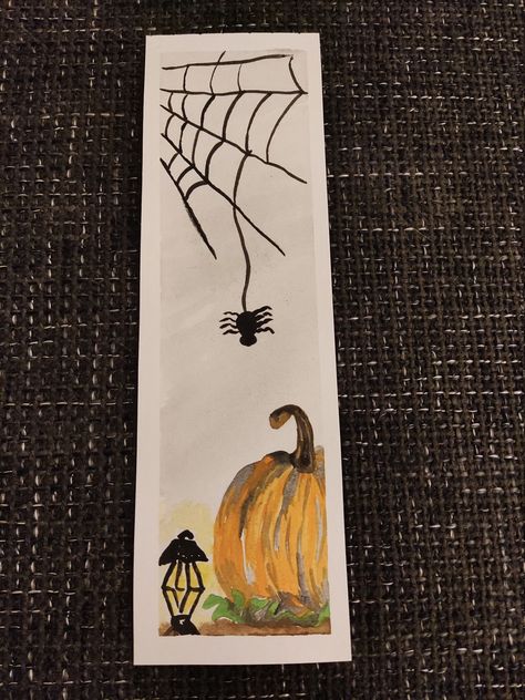 Bookmark Ideas Halloween, Halloween Bookmark Ideas, Fall Book Marks, Drawings For Bookmarks, Desenhos Para O Halloween, Book Mark Drawing Ideas, Book Mark Designs, Halloween Desenho, Bookmark Halloween