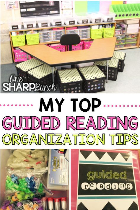 Are you looking for guided reading organization tips? Today on the blog, I share how I organize my guided reading materials, schedule out my guided reading groups, as well as how I plan my guided reading lessons! Creating a guided reading schedule can feel overwhelming so I’m also giving away a free guided reading planning sheet which I use in my guided reading binder. Get your small reading groups organized today with these teaching tips. Guided Reading Lesson Plan Template Free, Reading Specialist Classroom, Kindergarten Reading Groups, Reading Group Organization, Small Reading Groups, Wilson Reading Program, Guided Reading Binder, Guided Reading Organization, Guided Reading Table