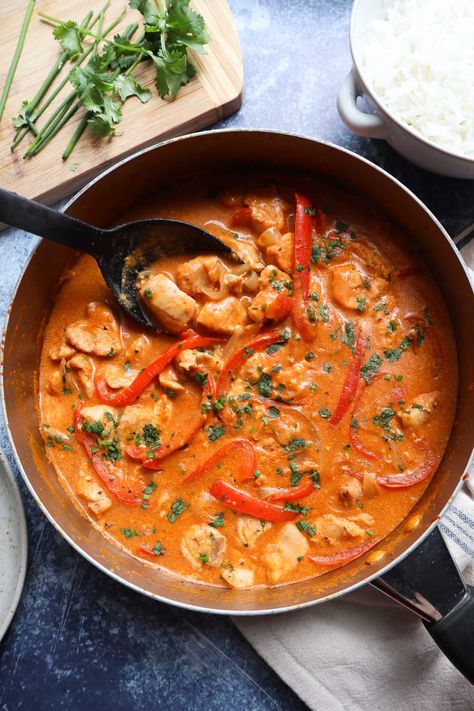 Thai Chicken Curry Without Coconut Milk - Bless This Meal Curry Without Coconut Milk, Thai Curry Recipes, Thai Chicken Curry, Light Sauce, Coconut Milk Curry, Comfort Dishes, Citrus Chicken, Thai Chicken, Chicken Curry