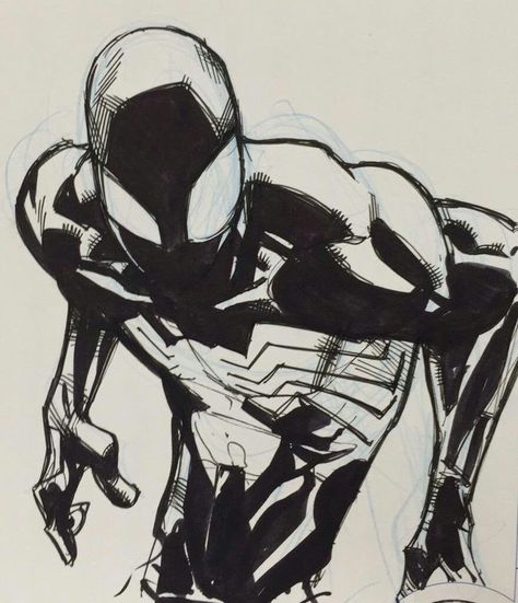 Spiderman Sketches, Spiderman Black, Symbiote Spiderman, Spiderman Drawing, Spiderman Art Sketch, Marvel Drawings, Spiderman Artwork, Spiderman Pictures, Marvel Spiderman Art