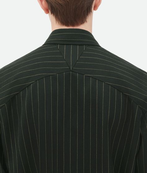 Find BOTTEGA VENETA Wool Pinstripe Shirt on Editorialist. Wool pinstripe shirt. Button closure. Regular fit. Color: Camping/Yellow. 100% Wool. Mens Shirt Details, Pinstripe Shirt, Menswear Details, What Should I Wear Today, Black Bathing Suits, Yellow Shop, Shirt Detail, Couture Details, Suit Shirts