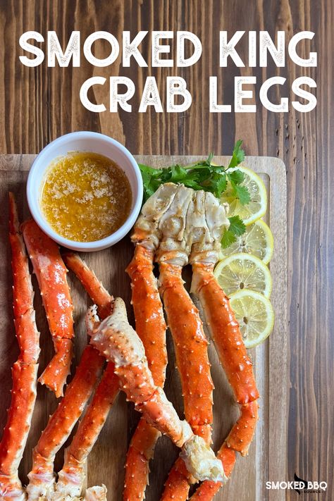 King, snow crab clusters and Dungeness will all work for this super easy smoked crab recipe. Great option for the pellet grill although any smoker will do the job. Serve with a simple honey garlic butter. Smoked Crab Legs In Smoker, Smoked Crab Leg Recipes, Snow Crab Clusters, Kangaroo Recipe, King Crab Legs Recipe, Smoked Seafood, Grilled Crab, Crab Legs Recipe, Crab Recipe